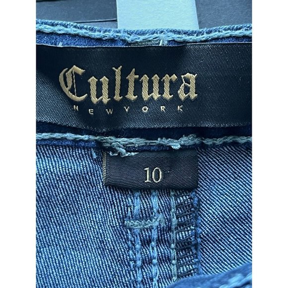 Cultura New York Pants Womens 10 Light Denim Jeans Skinny Mid Rise Super Flex - Picture 6 of 16